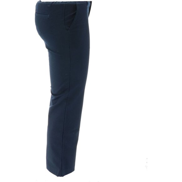 NWT LANDS' END UNIFORM GIRL'S PERFECT FIT CHINO PANTS CLASSIC NAVY 12 - Picture 7 of 11